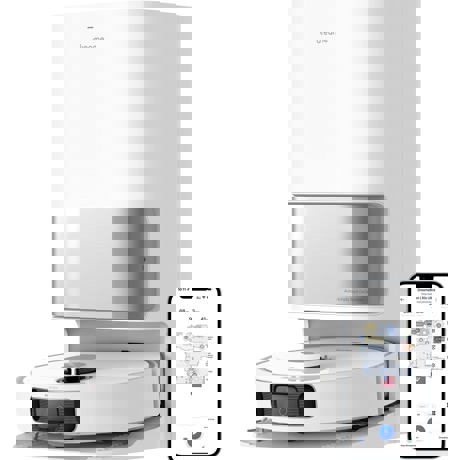 Aspirator Dreame L10S Ultra, aspirator si mop, 5200 mAh, 75W, recipient praf 250 ml, recipient apa 80 ml, autonomie 160 min, +Statie de colectare inteligenta 2.5L, alb